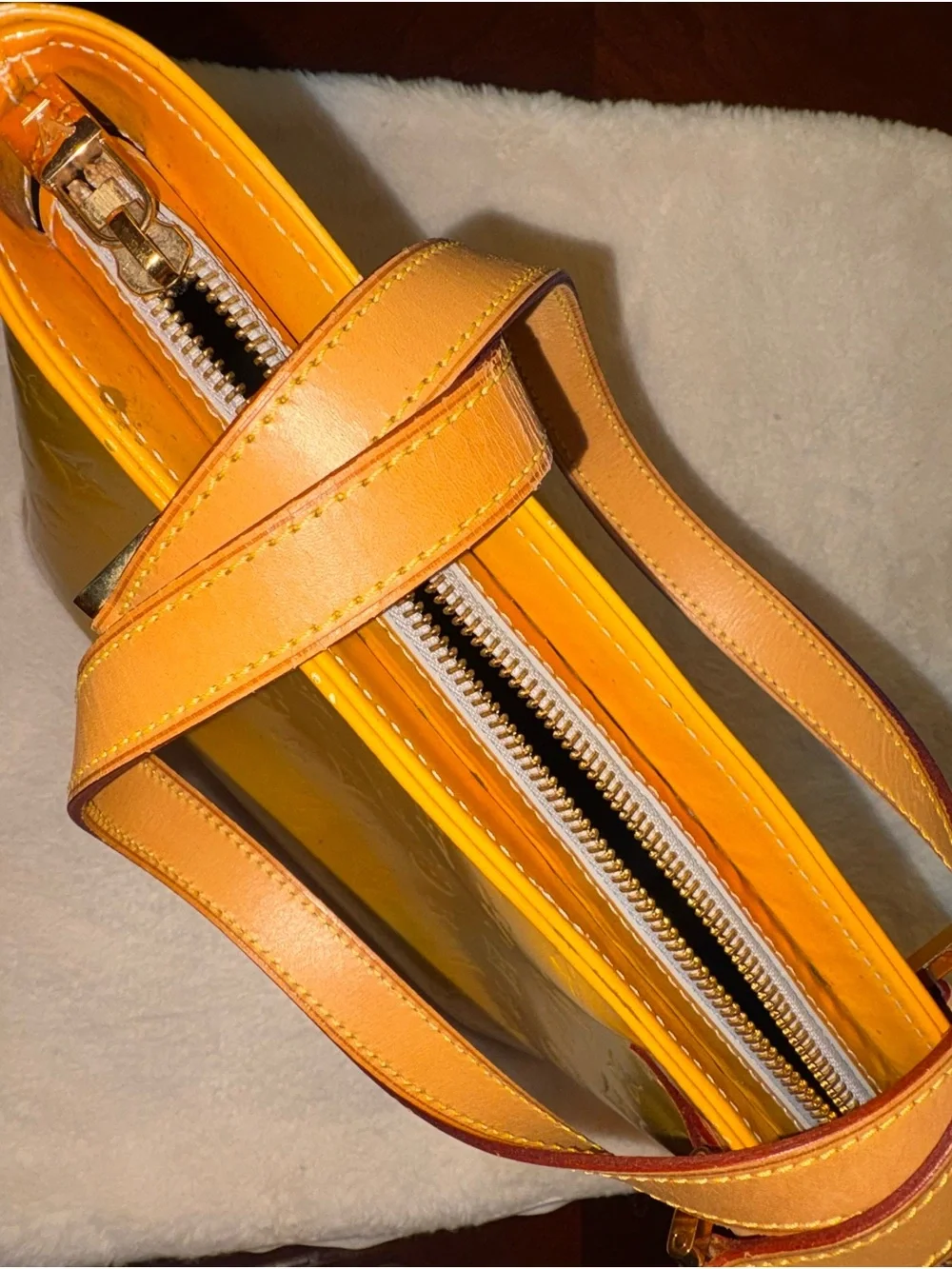 Louis Vuitton Yellow Vernis Bag